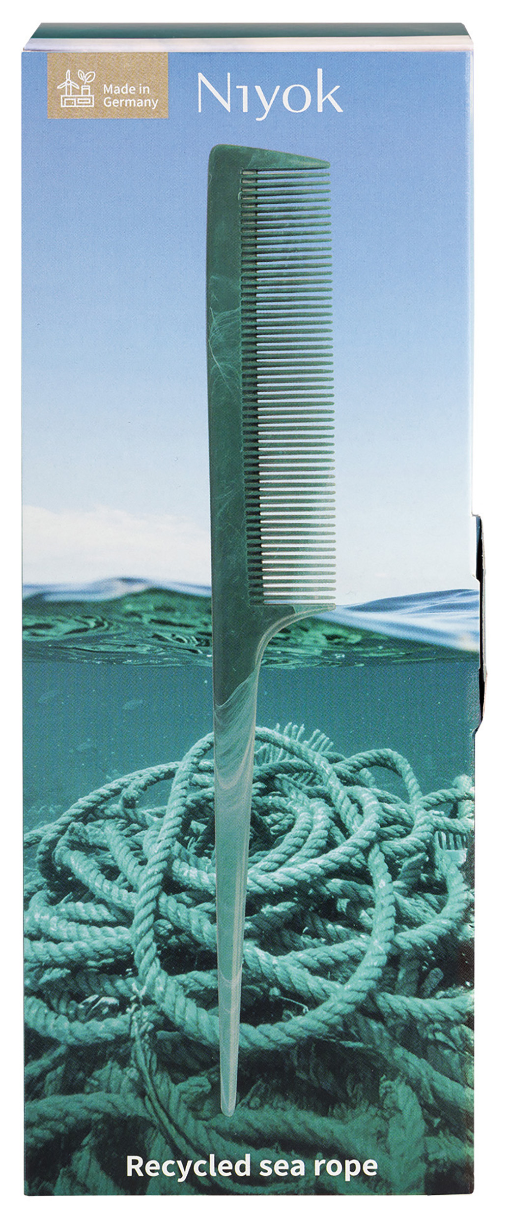 Niyok Tale Comb Recycled Sea Rope - För precision och exakt styling