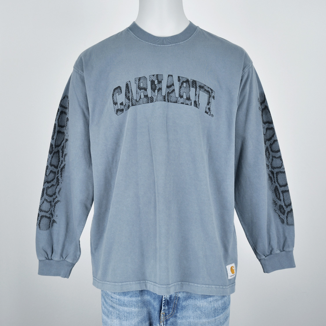 Carhartt WIP - Camo Snake L/S Velvet Blue Garment Dyed
