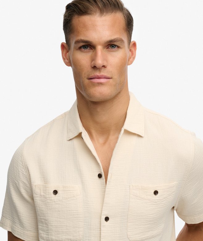 Superdry - Merchant Textured Shirt - Oatmeal Beige - 3
