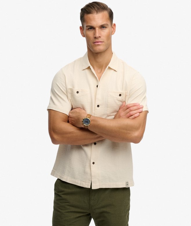 Superdry - Merchant Textured Shirt - Oatmeal Beige