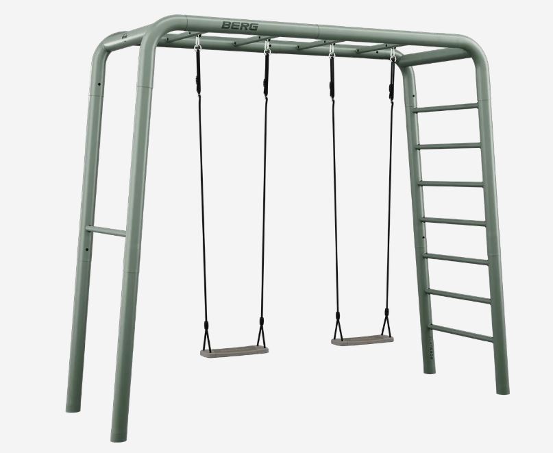 BERG Playbase lekställning/utegym Green 285x100x245(bxdxh) + Swingset