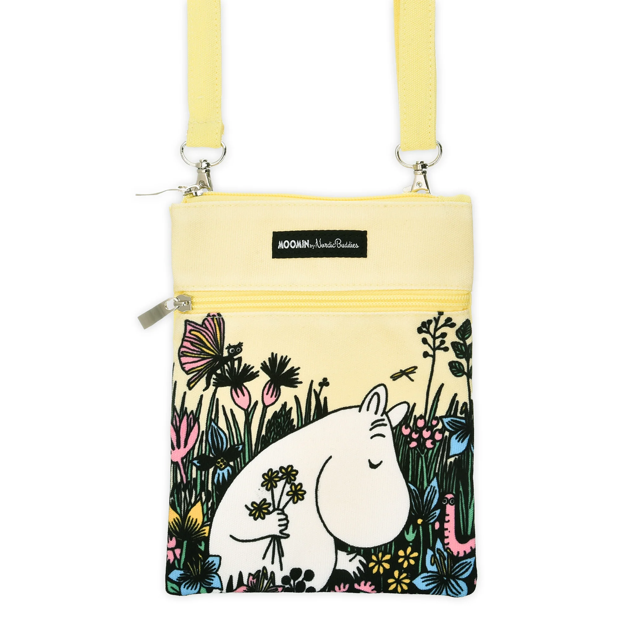 Moomin shoulder bag with Moomintroll in the meadow