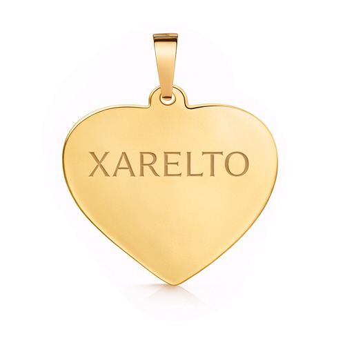 Xarelto Sydän korut Suuri 18k kultaa