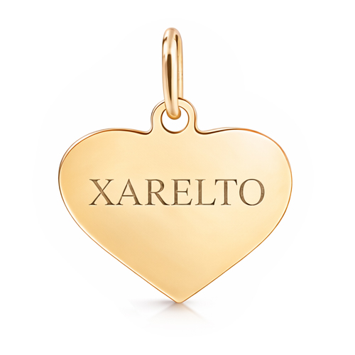 Xarelto sydän korut pieni kulta 18k
