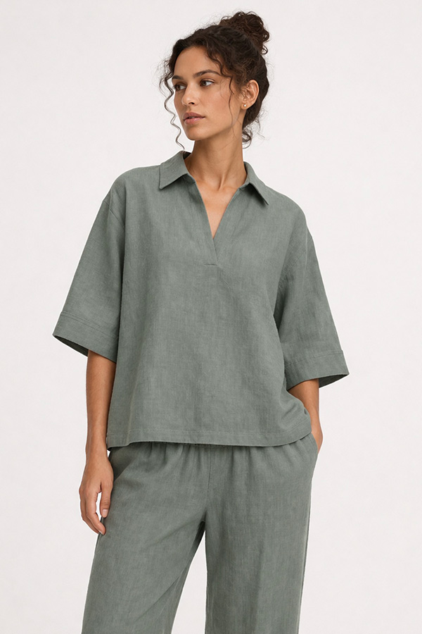 Movesgood - Mica Blouse Soft Khaki - 2