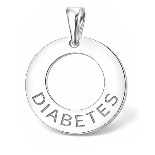 Diabeetikon korut Sormus riipus Sterling hopea