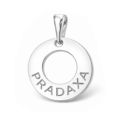 Pradaxa Jewelry Ring Pendant 18mm Genuine Silver