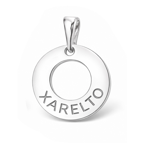 Xarelto smykker Ringvedhæng 18mm Ægte sølv