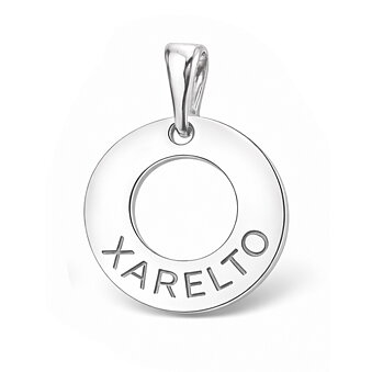Xarelto smykker Ringvedhæng 18mm Ægte sølv