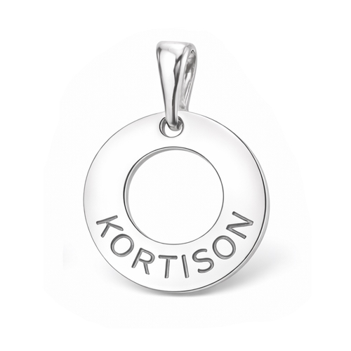 Kortisoni koru Sormus riipus 18mm Aitoa hopeaa