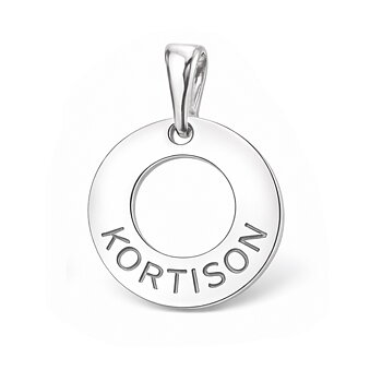 Kortisoni koru Sormus riipus 18mm Aitoa hopeaa