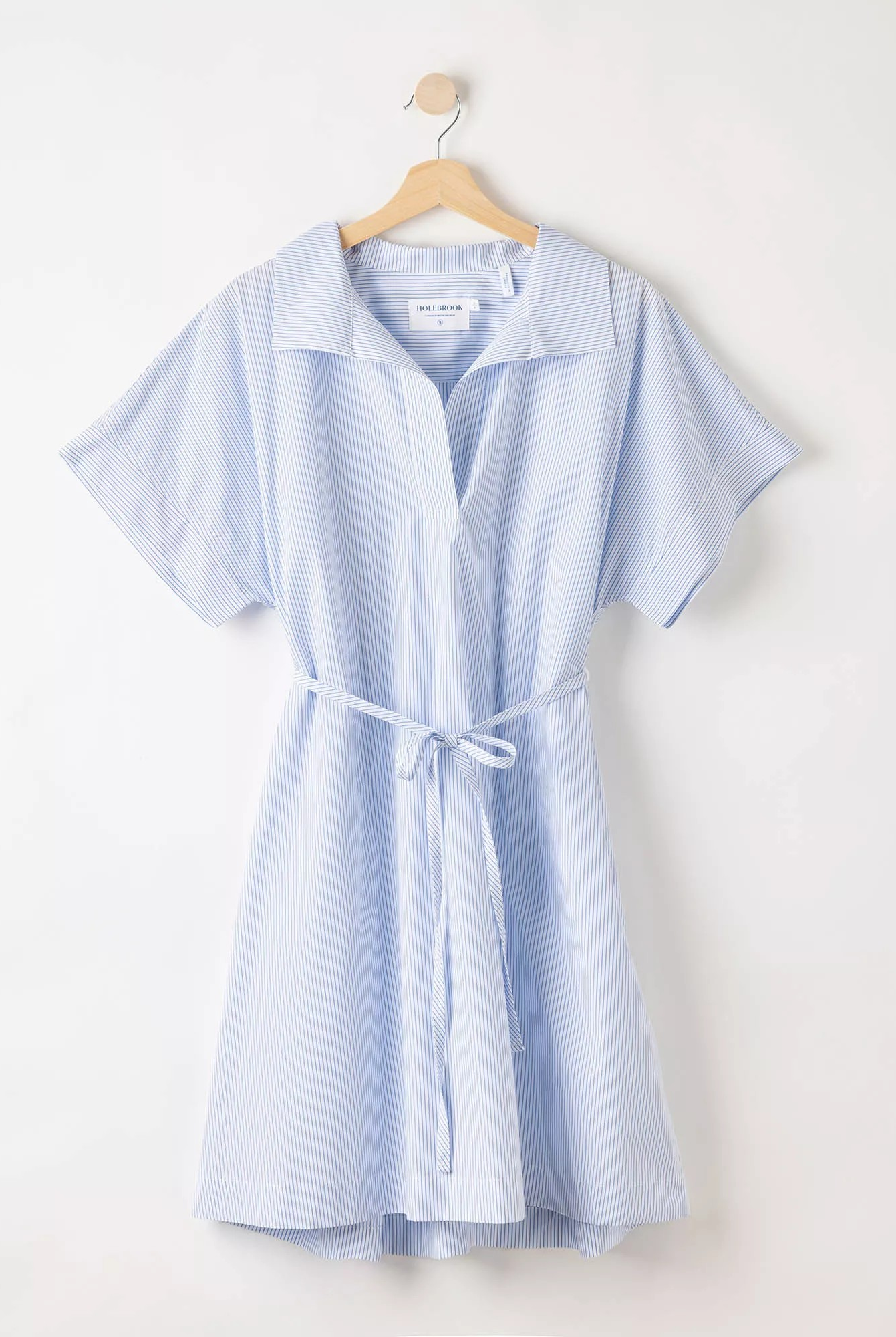 Marie Tunic Dress - White/Light Blue - Holebrook - 3