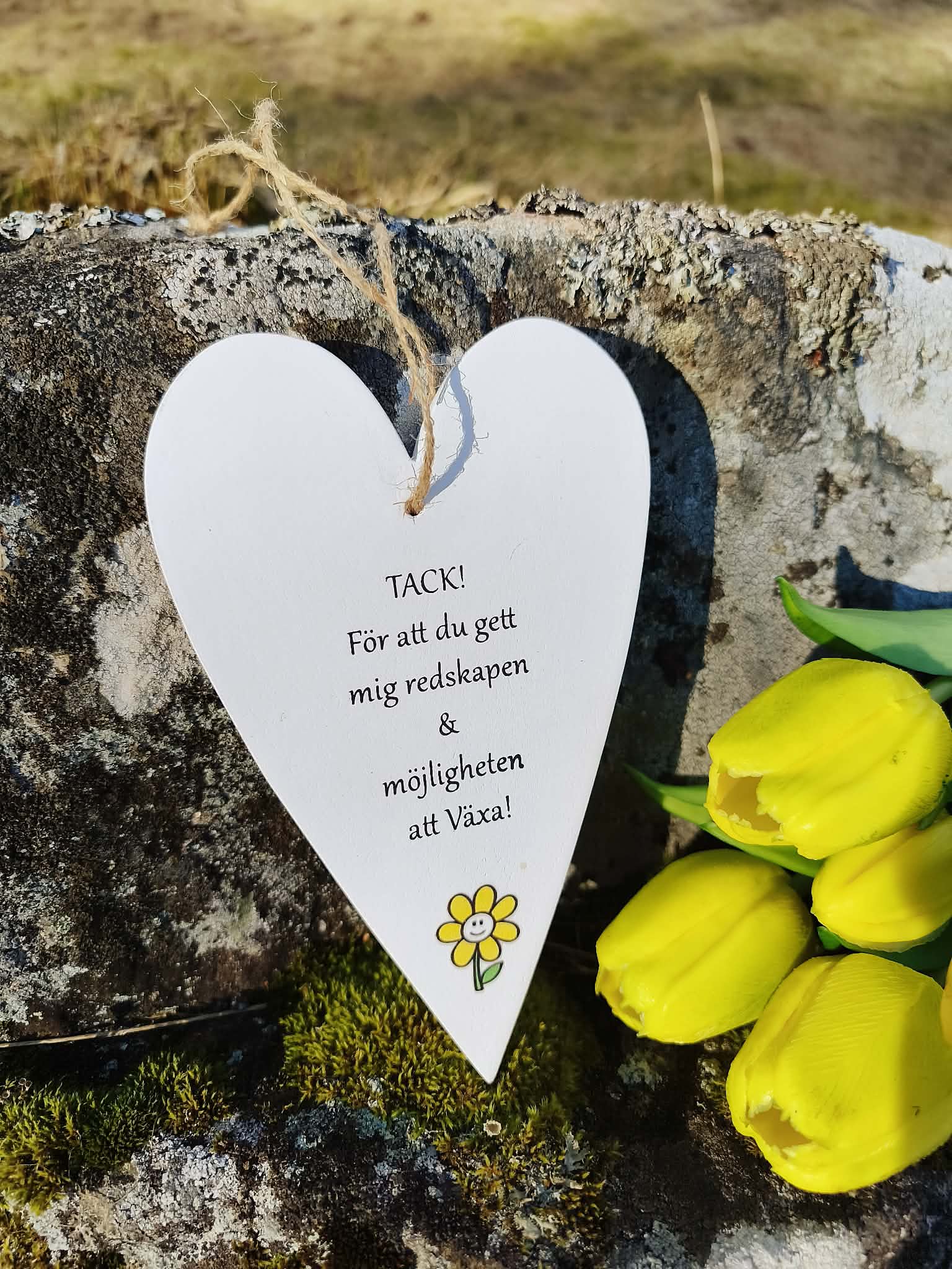 Trähjärta "Tack för att.. 