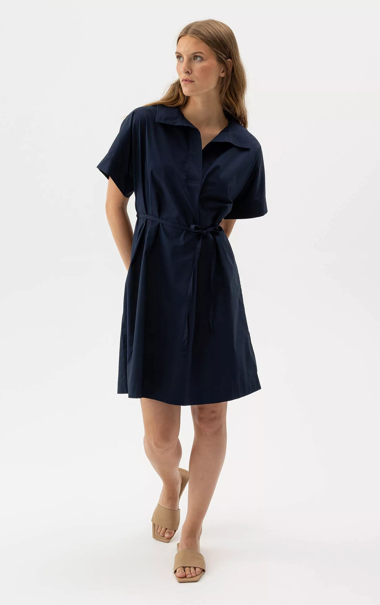 Marie Tunic Dress - Navy - Holebrook