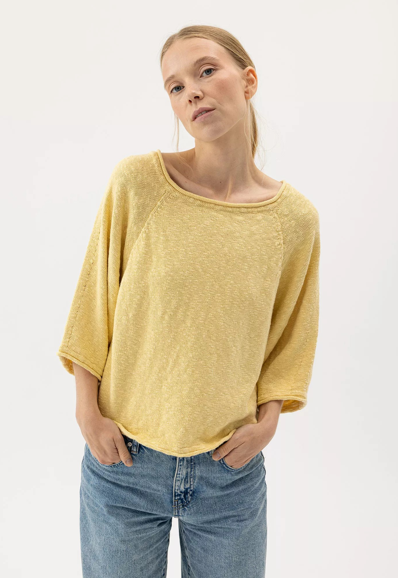 Juni Boxy Top - Straw - Holebrook