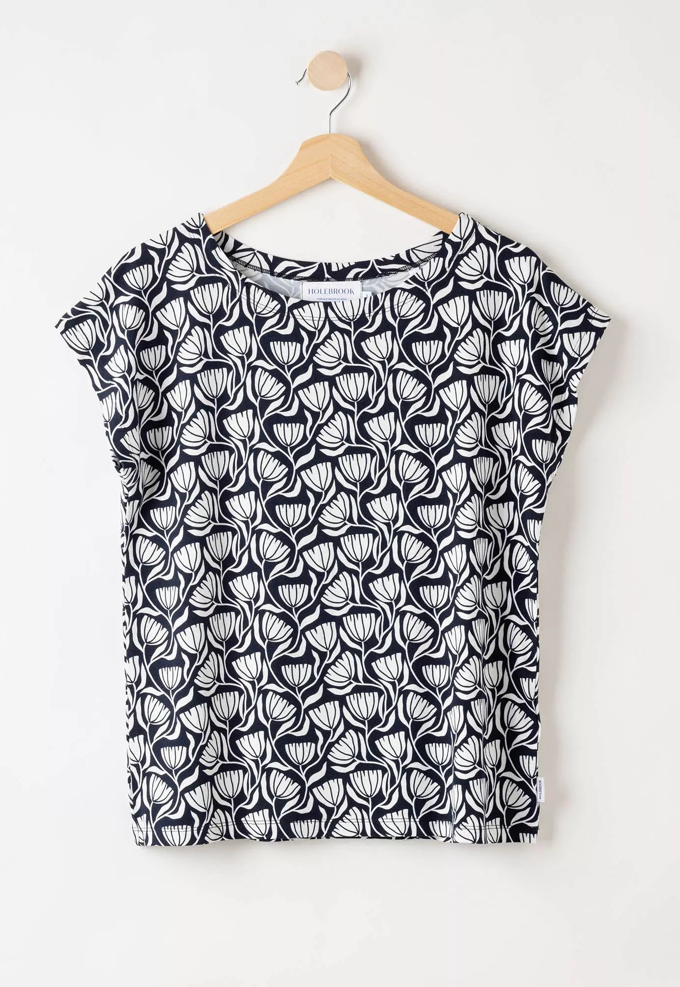 Ellen Capsleeve - Navy Pattern - Holebrook - 4
