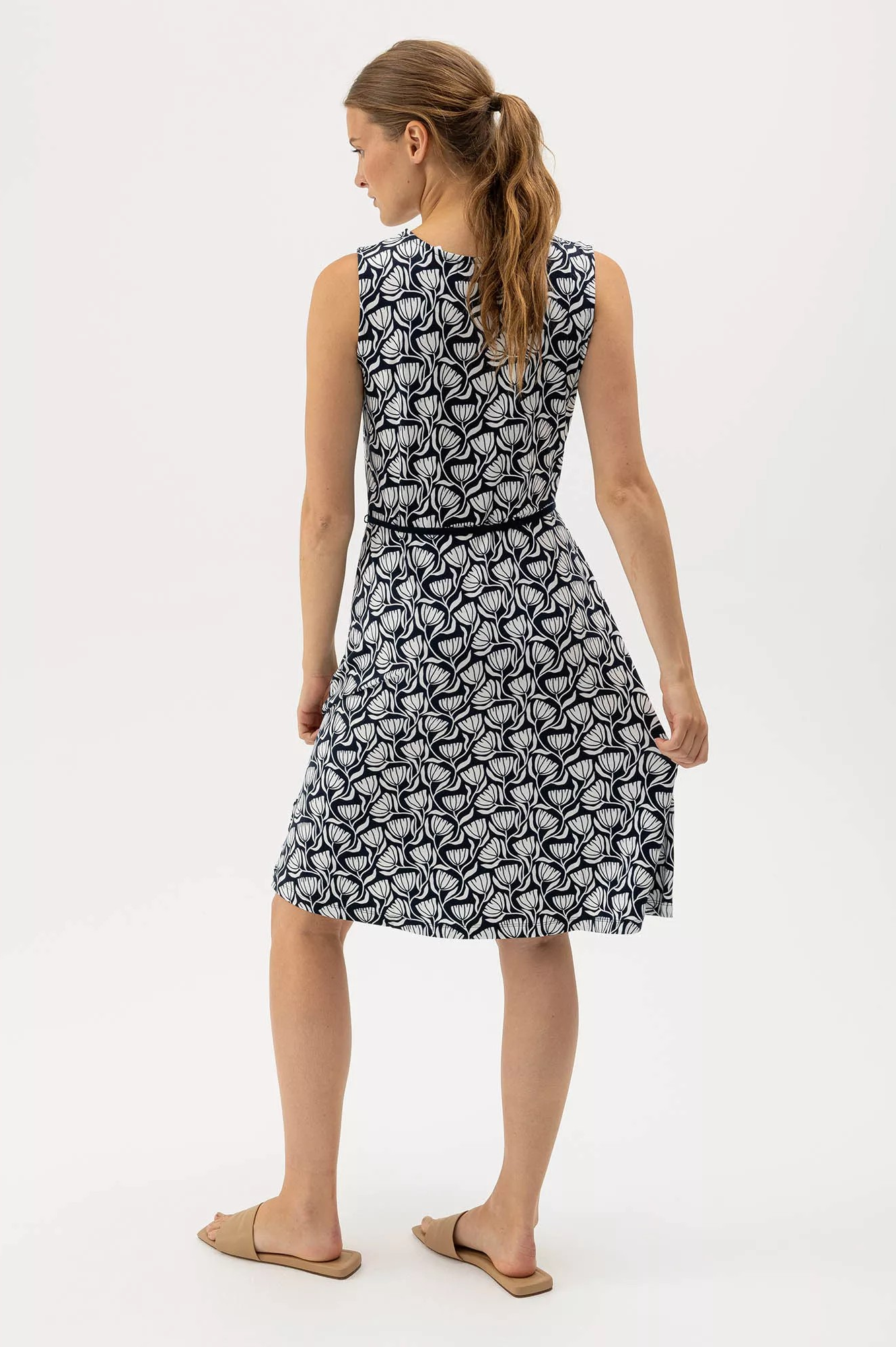 Ellen Dress - Navy Pattern - Holebrook