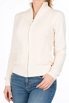 SEBAGO Cable Knit Zip Sweater