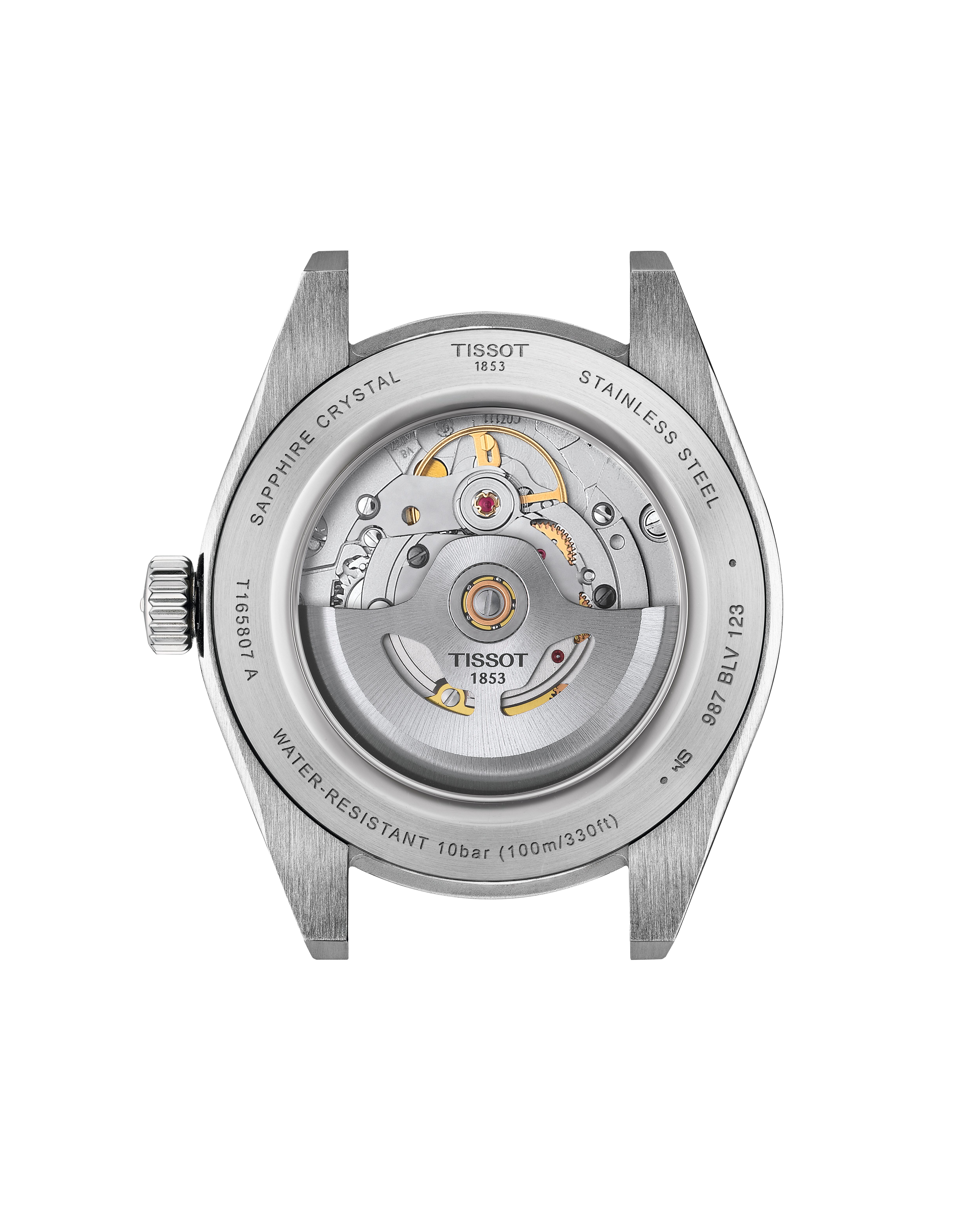 T165.807.11.051.00 Tissot Gentleman 38 svart baksida