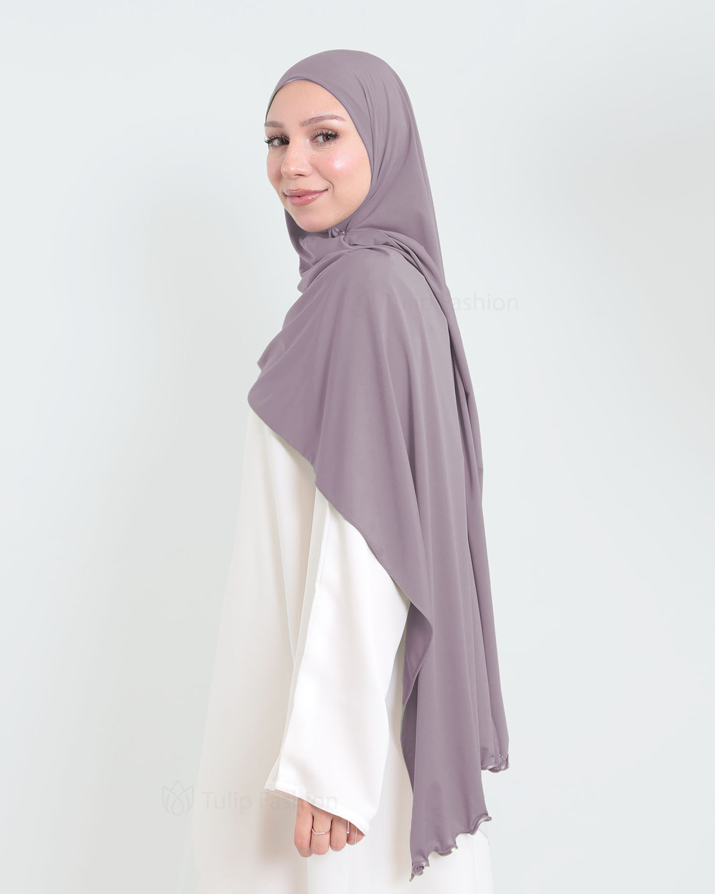 Hijab - Lycra - Dark Mauve - 3