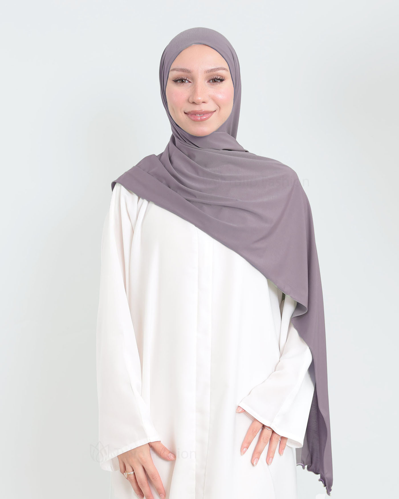 Hijab - Lycra - Dark Mauve - 2
