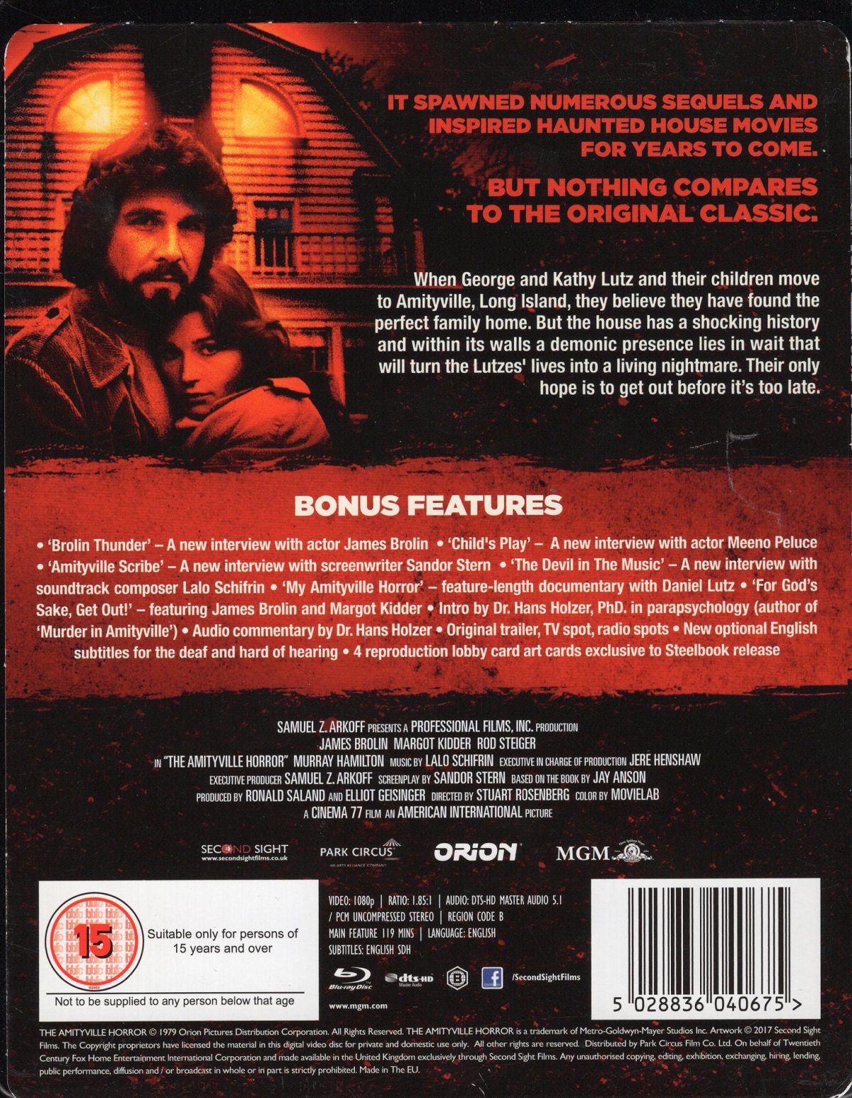 The Amityville Horror (Limited Edition Steelbook) (ej svensk text) (Blu-ray) (Begagnad) - 2