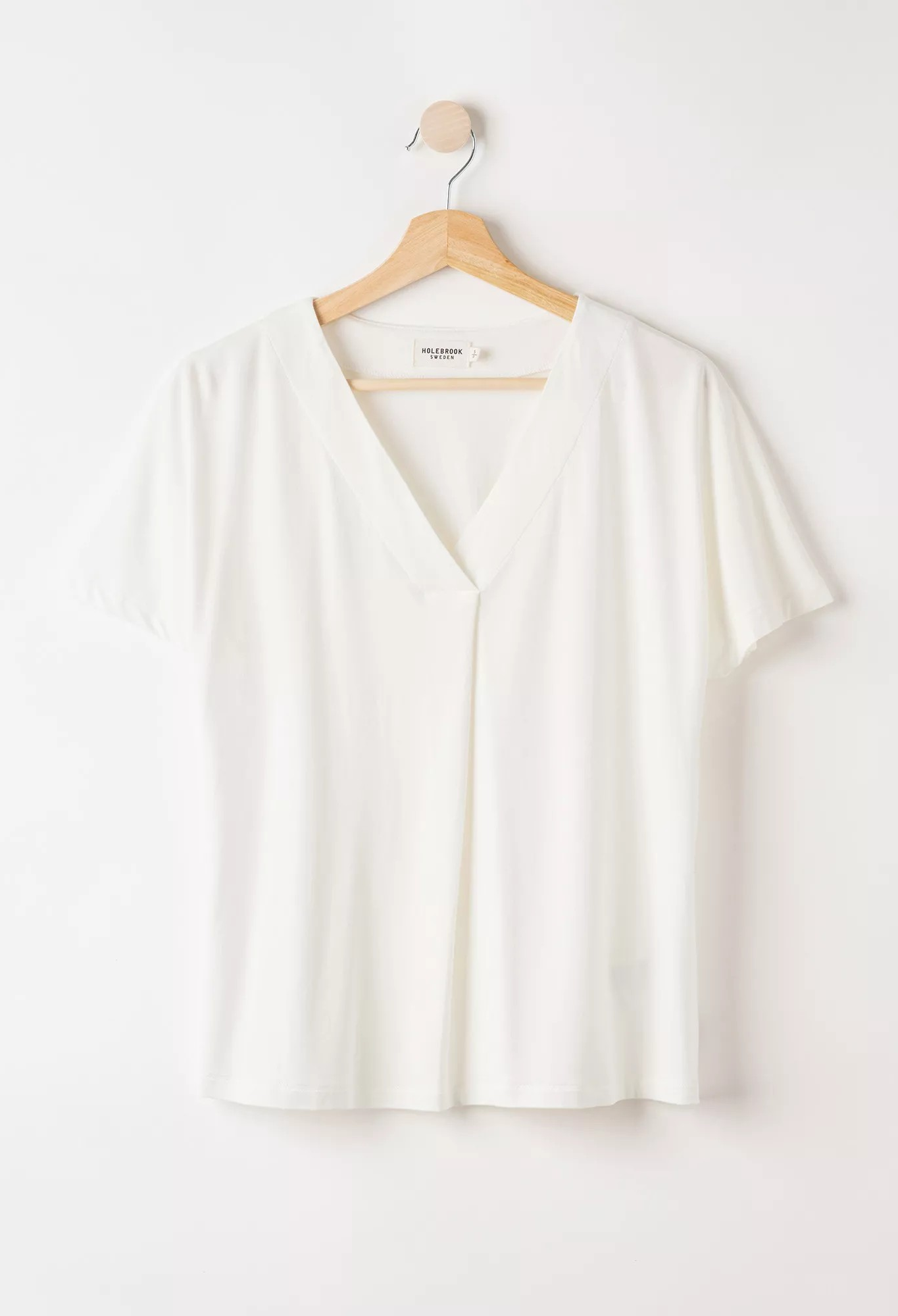 Ellen V-neck Top - Offwhite - Holebrook - 4