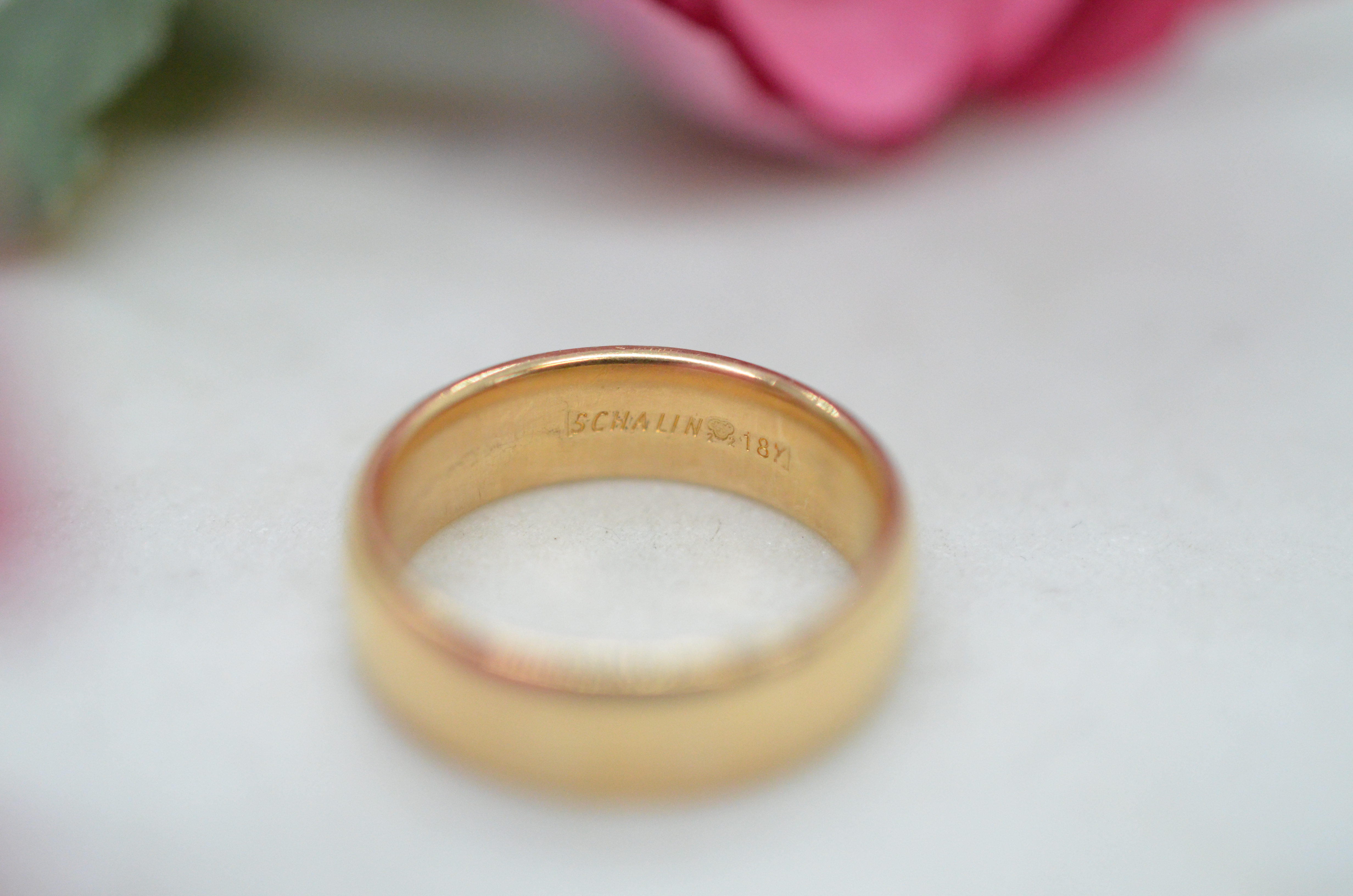 Second hand 18k plain ring - 6