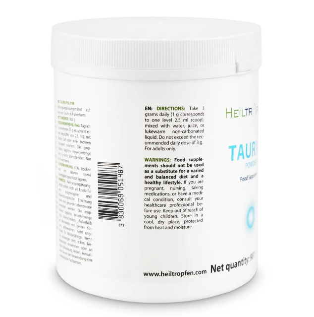 Heiltropfen Taurine Powder – Rent Taurin i Storpack (907g) - 2