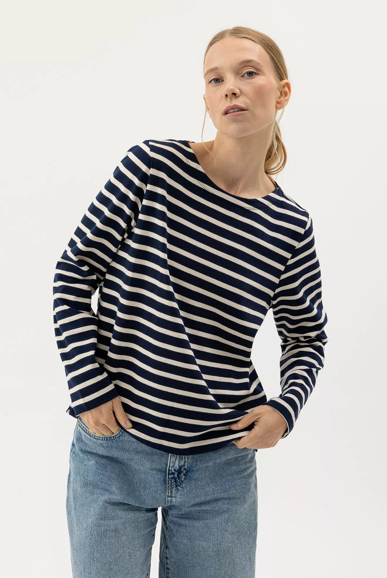 Engla Boatneck - Navy/Ecru - Holebrook