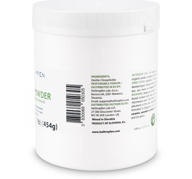 Heiltropfen Zeolite Clinoptilolite 3xTMA – Zeolitpulver (454g) - 2