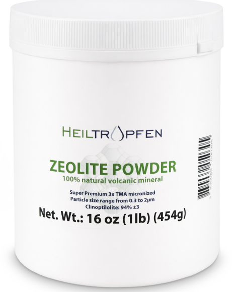 Heiltropfen Zeolite Clinoptilolite 3xTMA – Zeolitpulver (454g)
