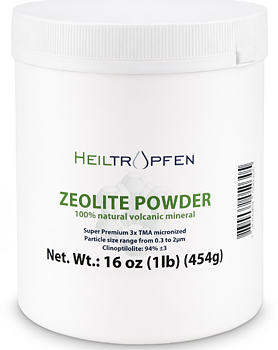 Heiltropfen Zeolite Clinoptilolite 3xTMA – Zeolitpulver (454g)