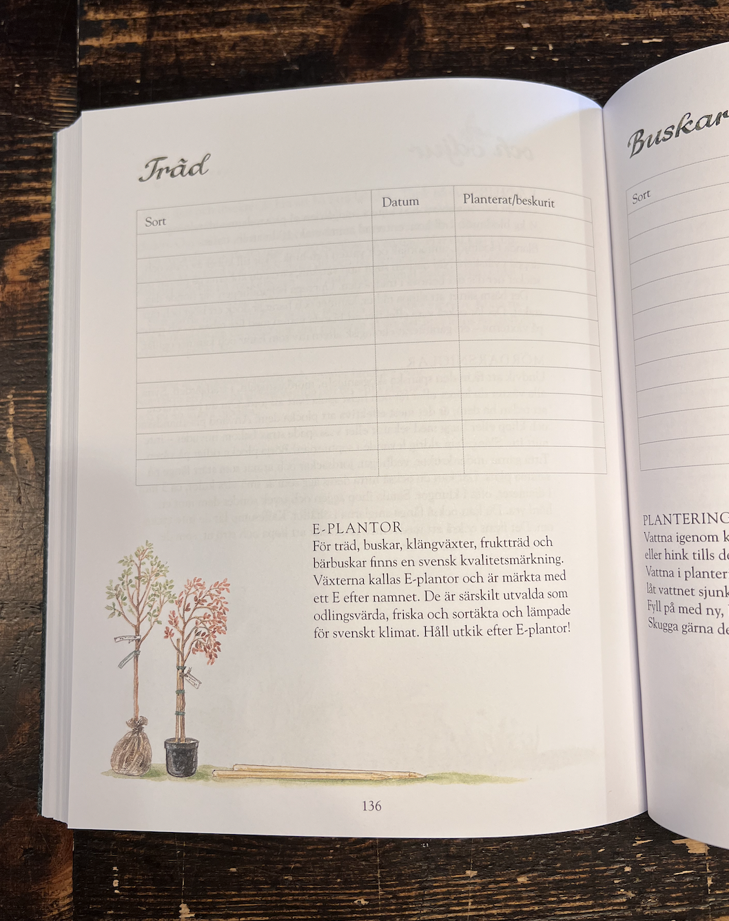 Trädgårdskalender för flera år - 6