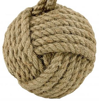 Dörrstopp knop i jute natur apnäve 15x15cm