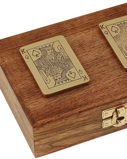 Träask med 2 kortlekar 15x11cm - 2