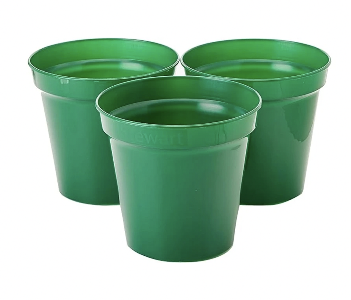 Plastkruka 6'' gröna Ø:15cm 3-pack - 2