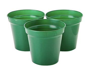 Plastkruka 6'' gröna Ø:15cm 3-pack