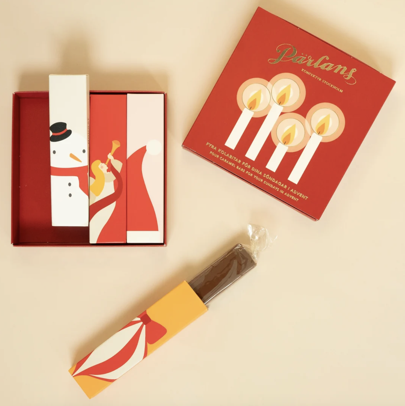Pärlans kalender med fyra kolabitar – en varje advent 200g - 4