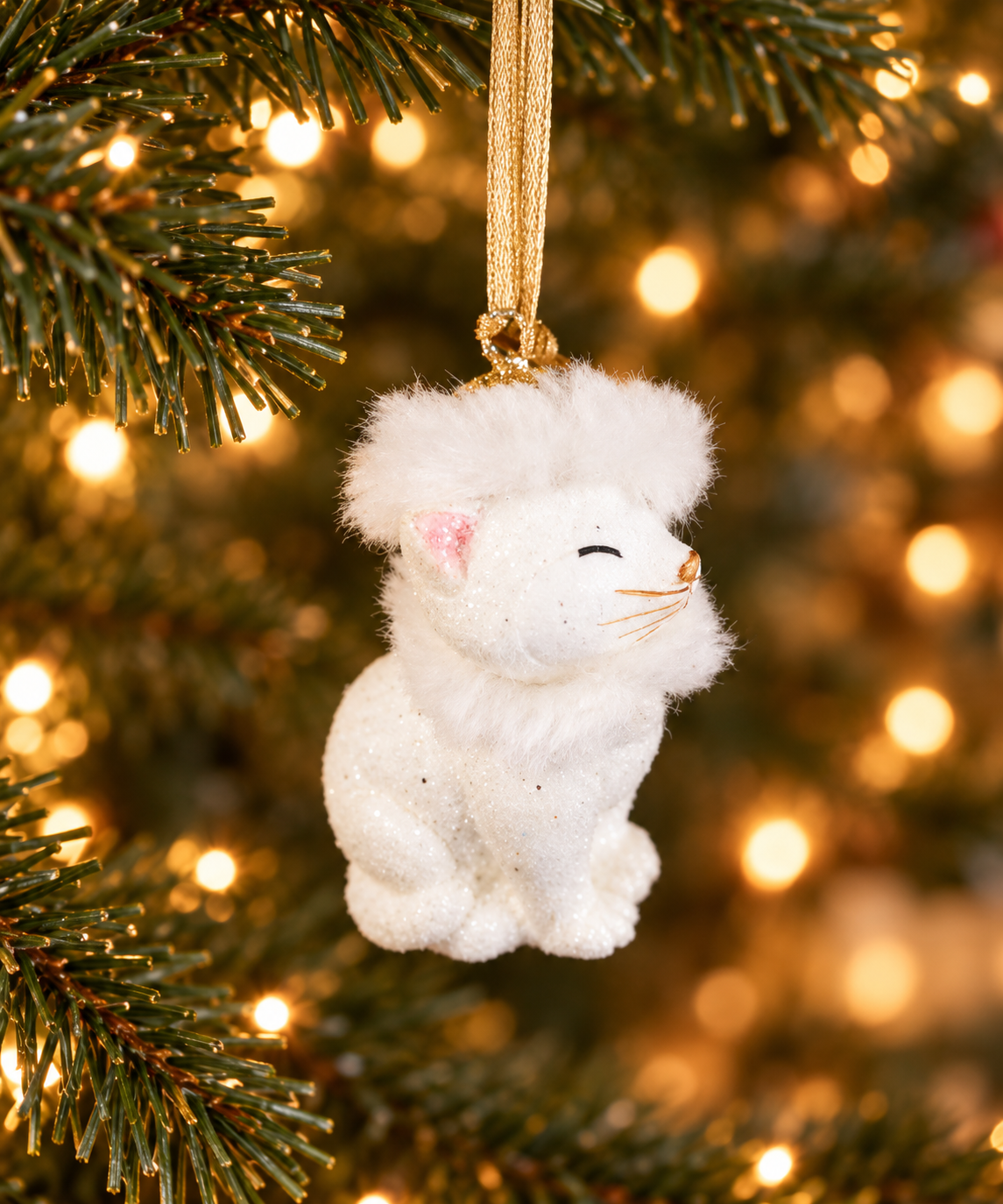 Julkula CUTE CAT – liten söt katt med glitter - 3