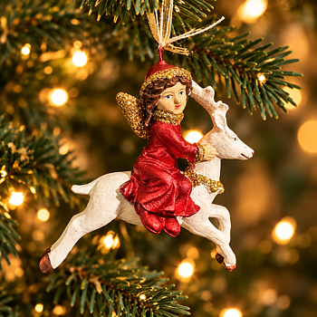 Julkula ANGEL ON FLYING WHITE DEER