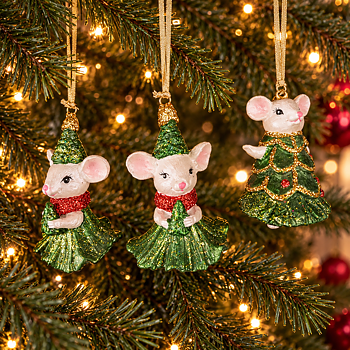 Julkula MINI MOUSE – Liten glittrande minimus i grönt Pris/st