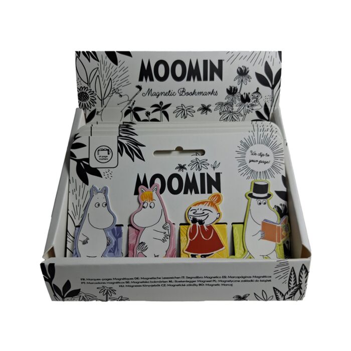 Magnetiskt Bokmärkesset med 4 bokmärken Mumin Tammi - Display med 24 st