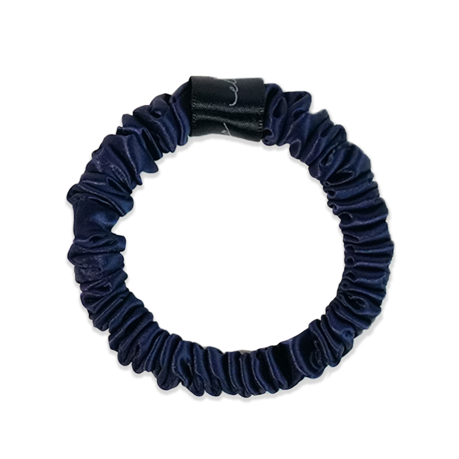 Silky hårsnodd 100% silke Navy