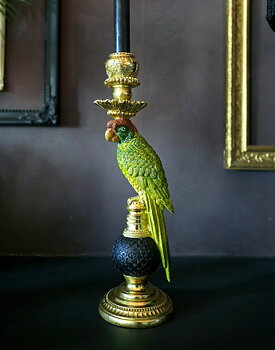 Ljusstake - Green Parrot