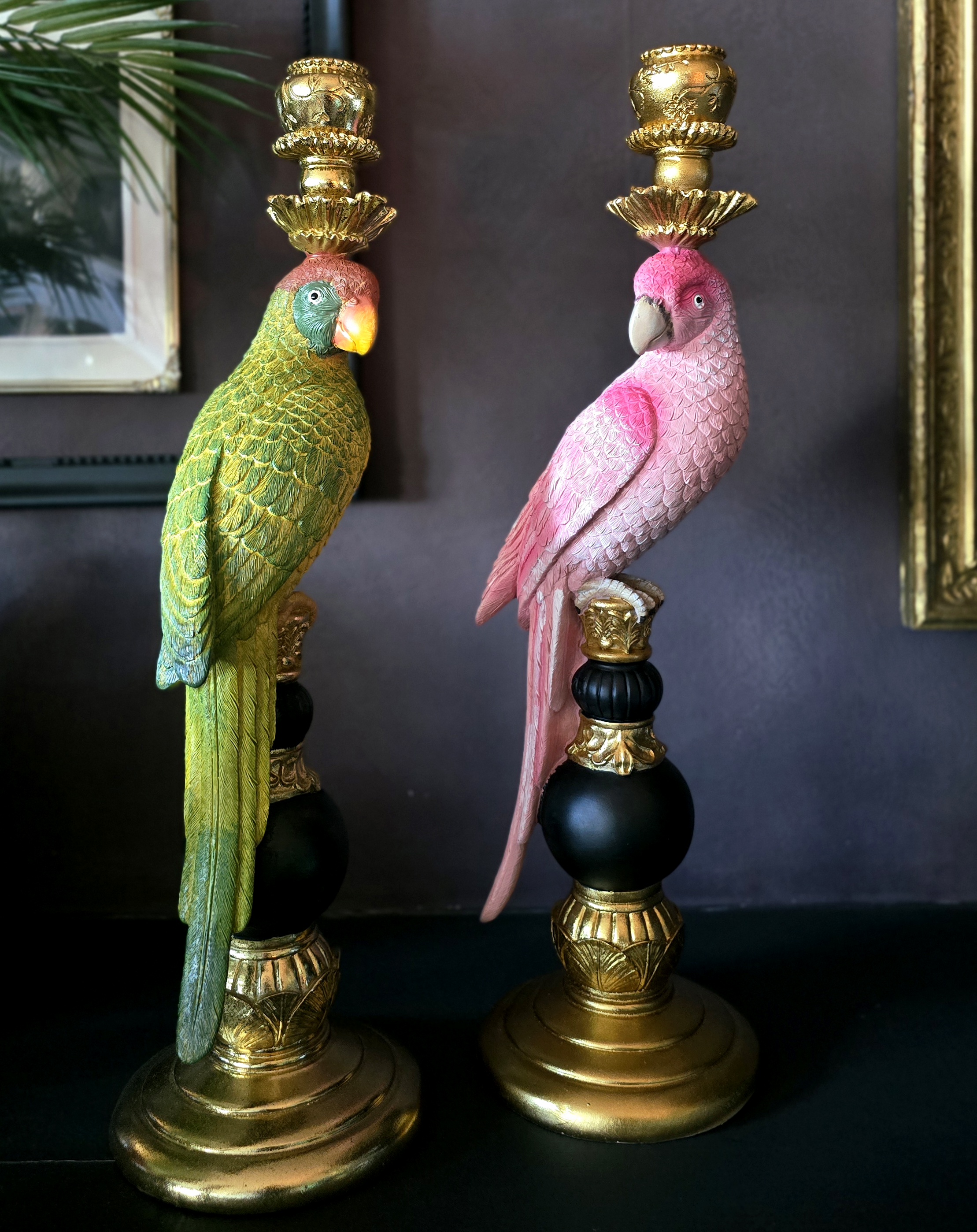 Ljusstake - Green Parrot Big - 4