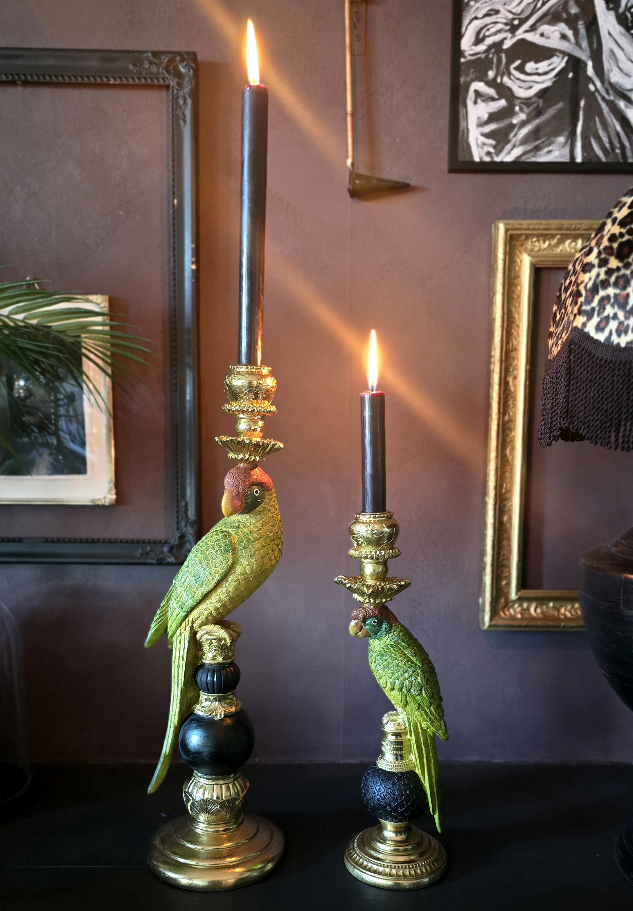 Ljusstake - Green Parrot Big - 3