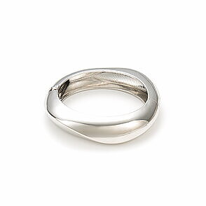 Bangle armband Metal Square Silver
