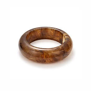 Bangle armband Big Round Brown