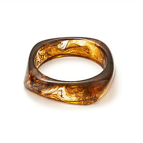 Bangle armband Square Brown